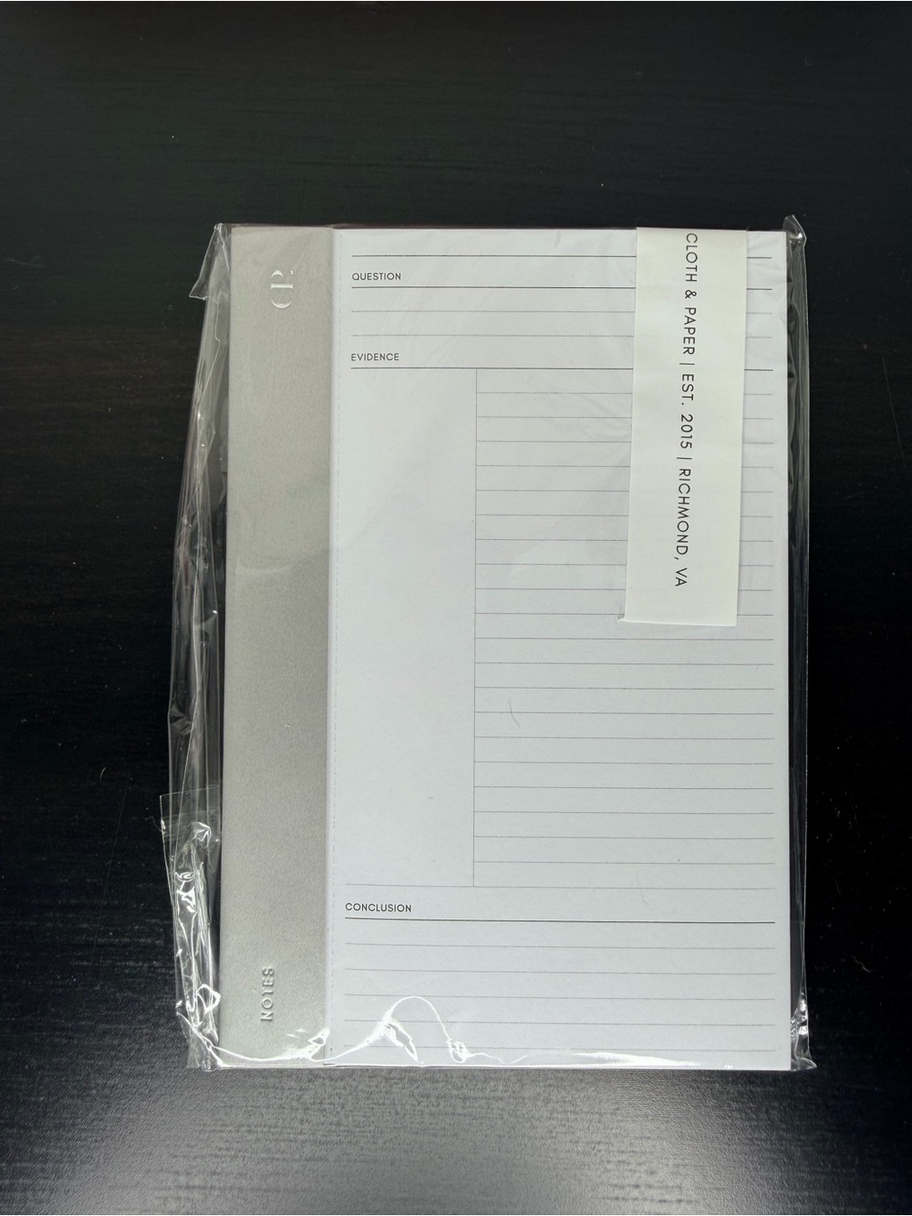 Cloth & Paper Left Bound QEC Notepad - Question/Evidence/Conclusion CP Petite